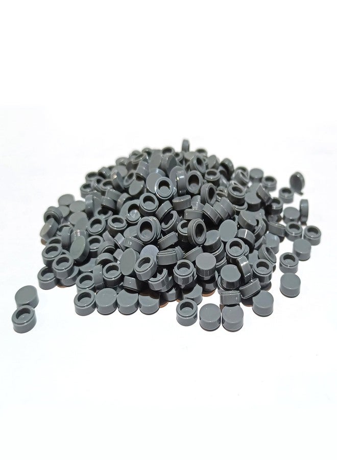 PIPART 1x1 Round Tile 1000 Pieces, 98138 Bricks Compatible with Major Brand Bricks, DIY for Pixel Mosaic Art (199 Dark Stone Grey) - Image 1